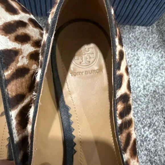 Tory Burch Gigi leopard print pointed toe flats, women's size 9 - Picture 12 of 13